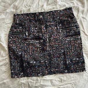 Club Monaco Floral Print Soft Corduroy Mini Skirt